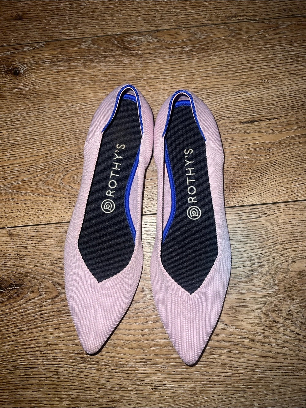 Rothy’s Light Pink Pointed Toe Flats Size 9.5